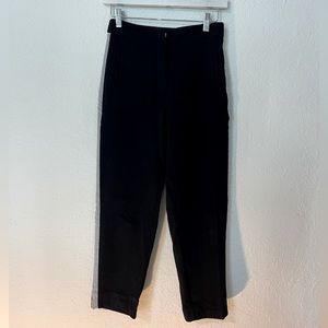 Office pants | black with white strip on side | straight leg